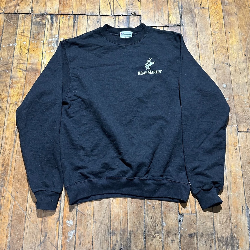 Champion Remy Martin Sweatshirt Men's Medium Black Casual Long Sleeve Crew Neck